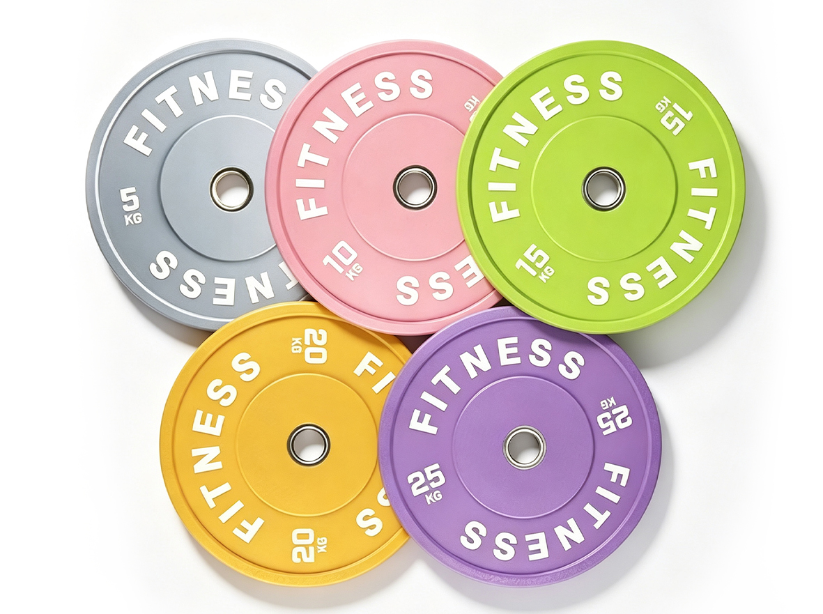 Macaron Full‑Rubber Barbell Plate