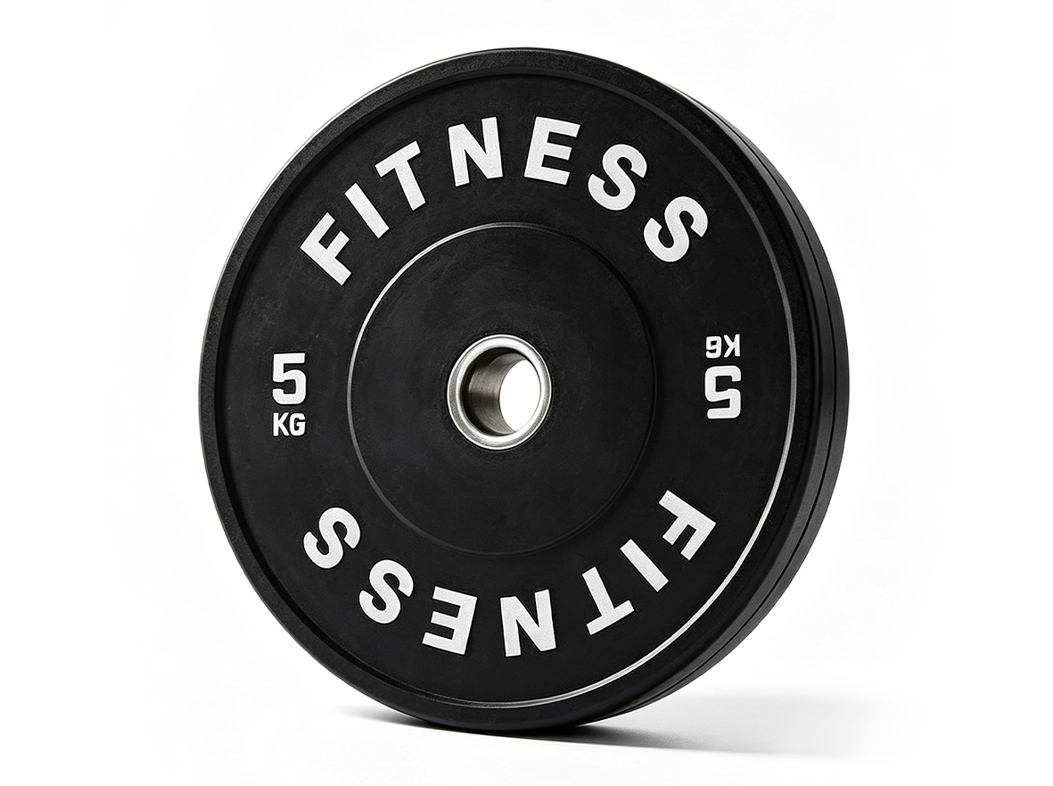 Black Full‑Rubber Barbell Plate