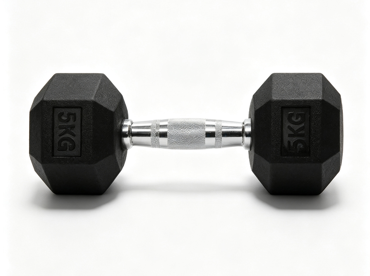 Hex Rubber‑Coated Dumbbell